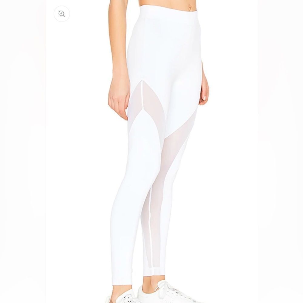 Koral Frame High Rise Leggings in white with sheer mesh panels BNWT - Picture 6 of 7